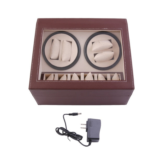 4+6 Automatic Rotation Leather Watch Winder