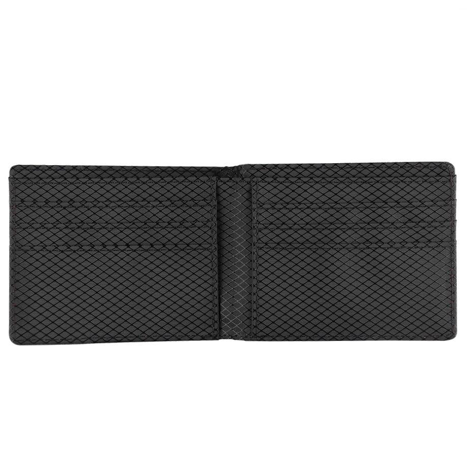 Alcantara & Real Carbon Fiber Bi-Fold Wallet (Red Stitching)