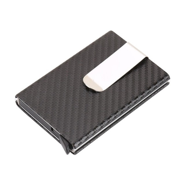 Aluminum Automatic Slide Carbon Fiber Card Case