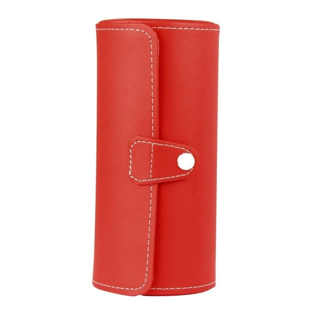 Luxury 3 Slot Leather Watch Case Roll