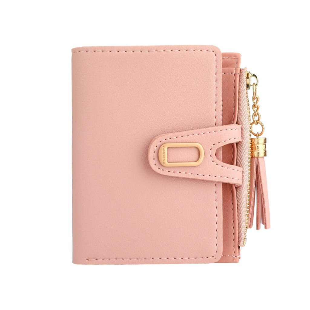 Simple Solid Color Tassel Wallet