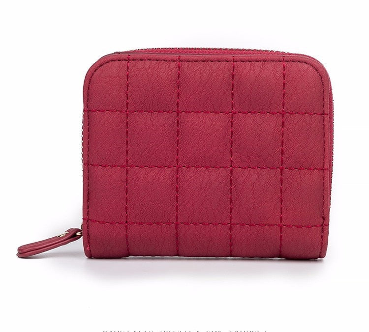 Quilted Compact Leather Wallet