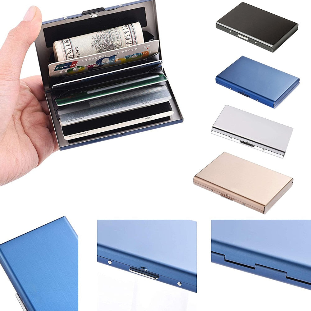 Anti-theft RFID Stainless Steel Card Holder